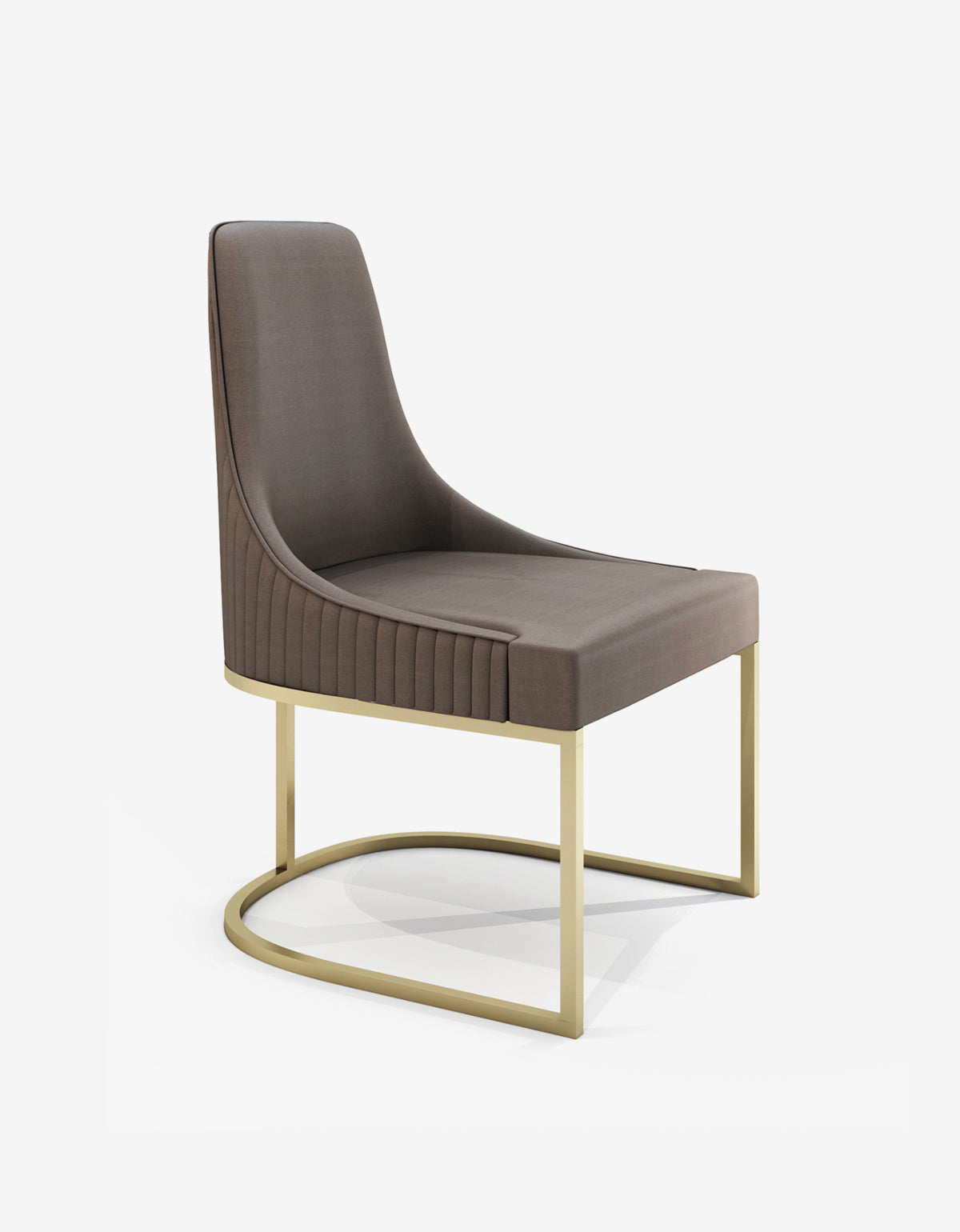 Art Sleeveless Gold Metal Legged Chair