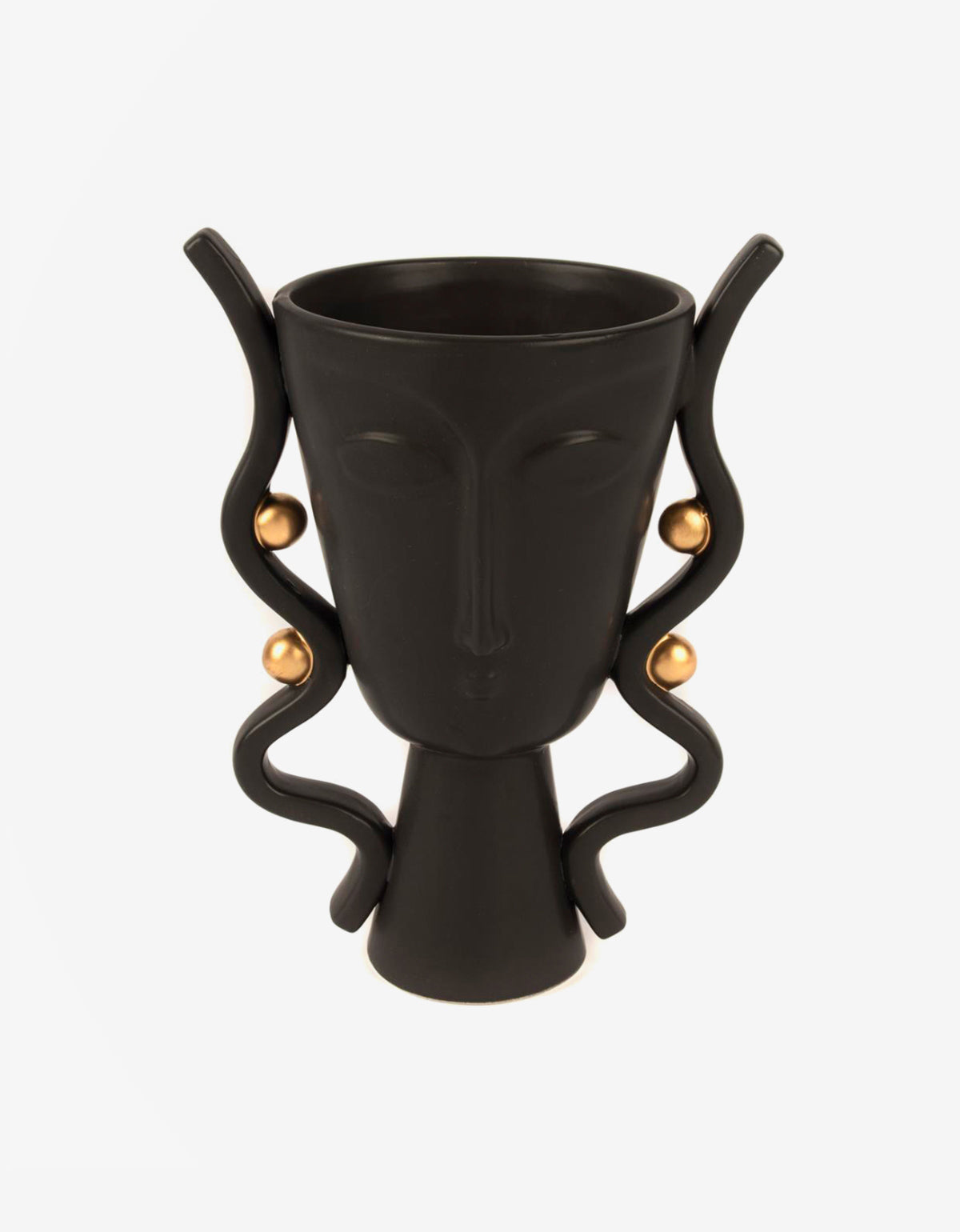 Vista Black Ceramic Vase