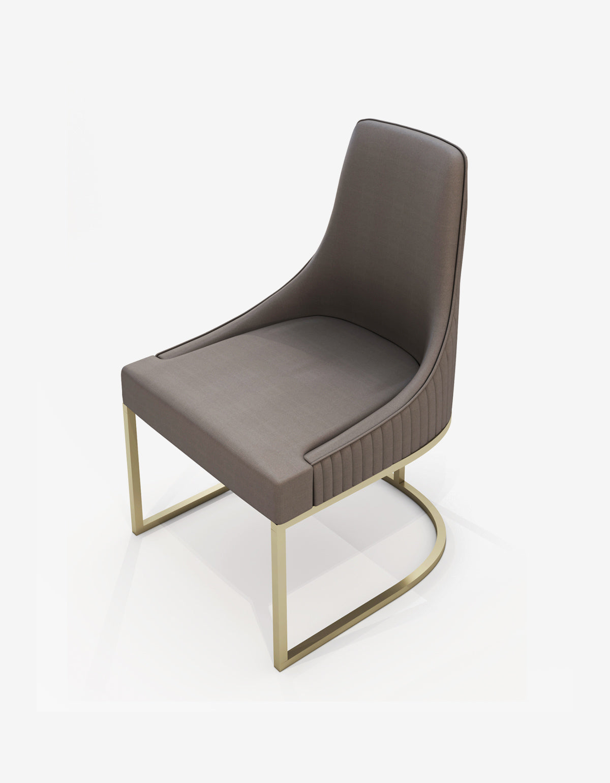 Art Sleeveless Gold Metal Legged Chair