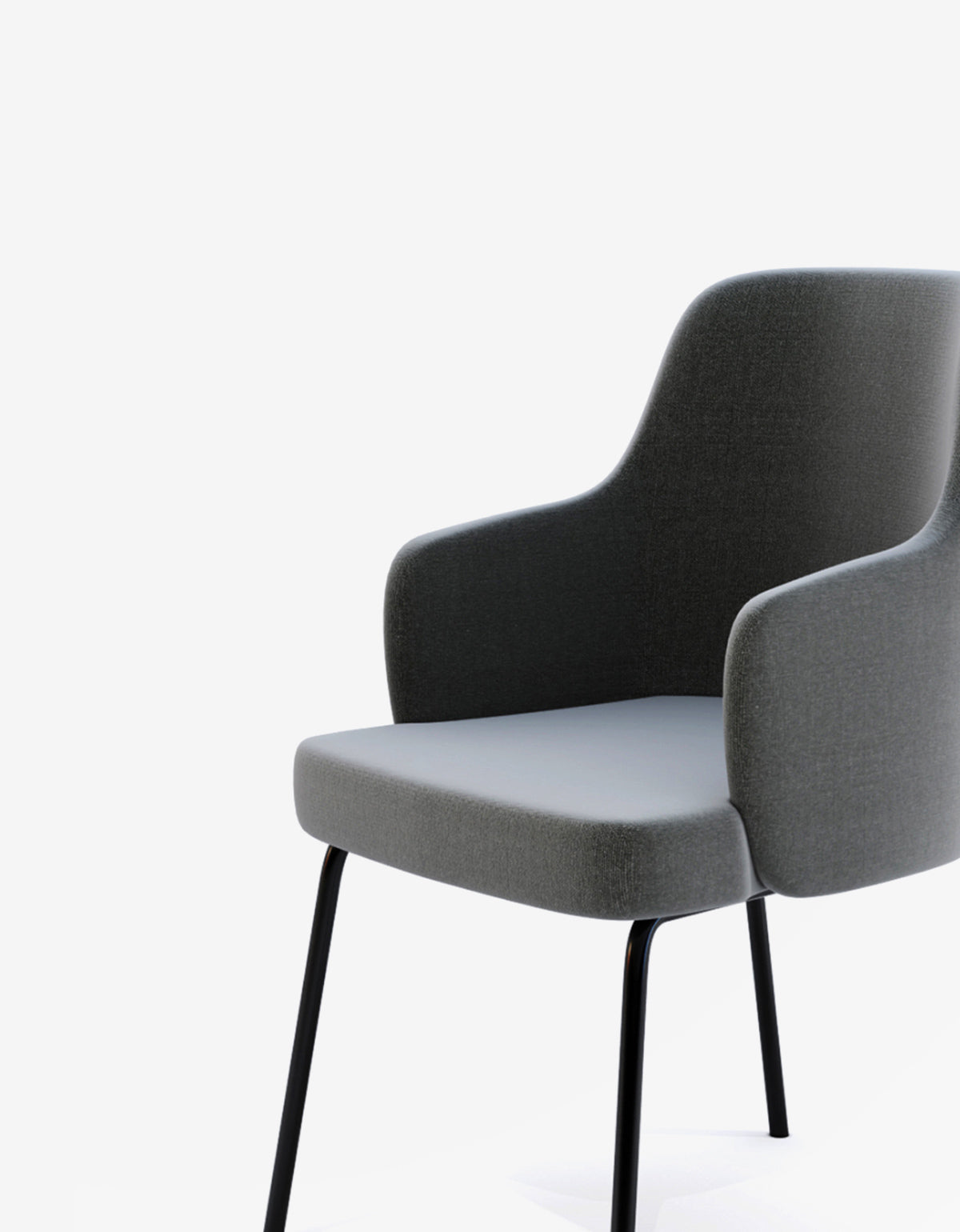 Heyday Metal Legged Black Chair